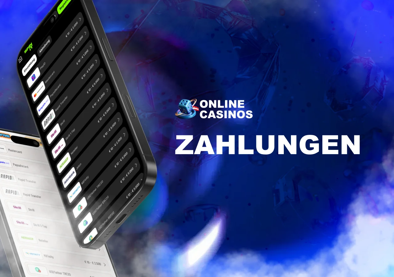 Unterstützte Ein- und Auszahlungsmethoden inklusive Karten, E-Wallets und Online-Zahlungen