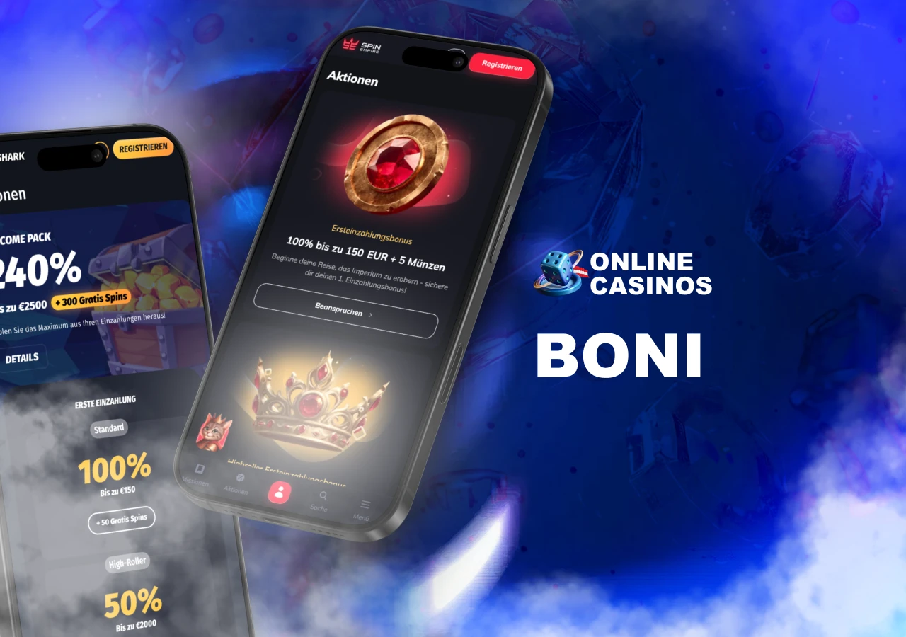 Vergleich mobiler Bonusaktionen inklusive Freispiele und Einzahlungsboni