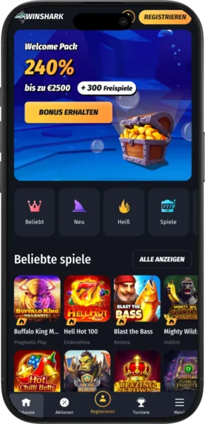 Winshark Casino Hauptseite